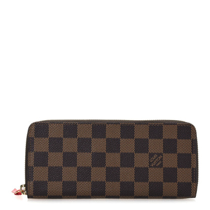 Louis Vuitton Damier Ebene Clemence Wallet Cherry 1 of 7