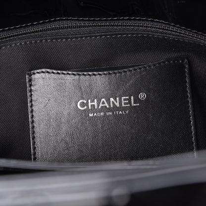 Chanel Patent Quilted Maxi Just Mademoiselle Bowling Bag Black 8 of 12