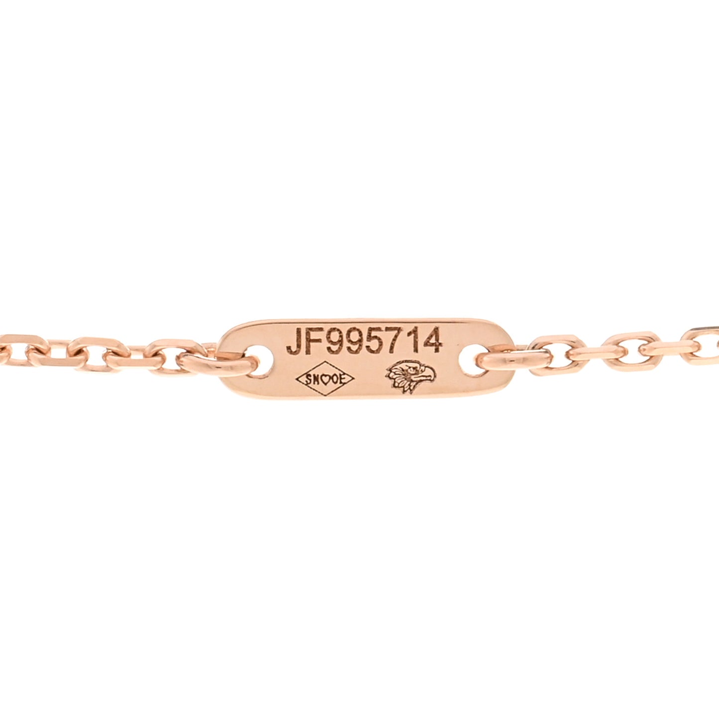 18K Rose Gold Carnelian Sweet Alhambra Pendant Necklace