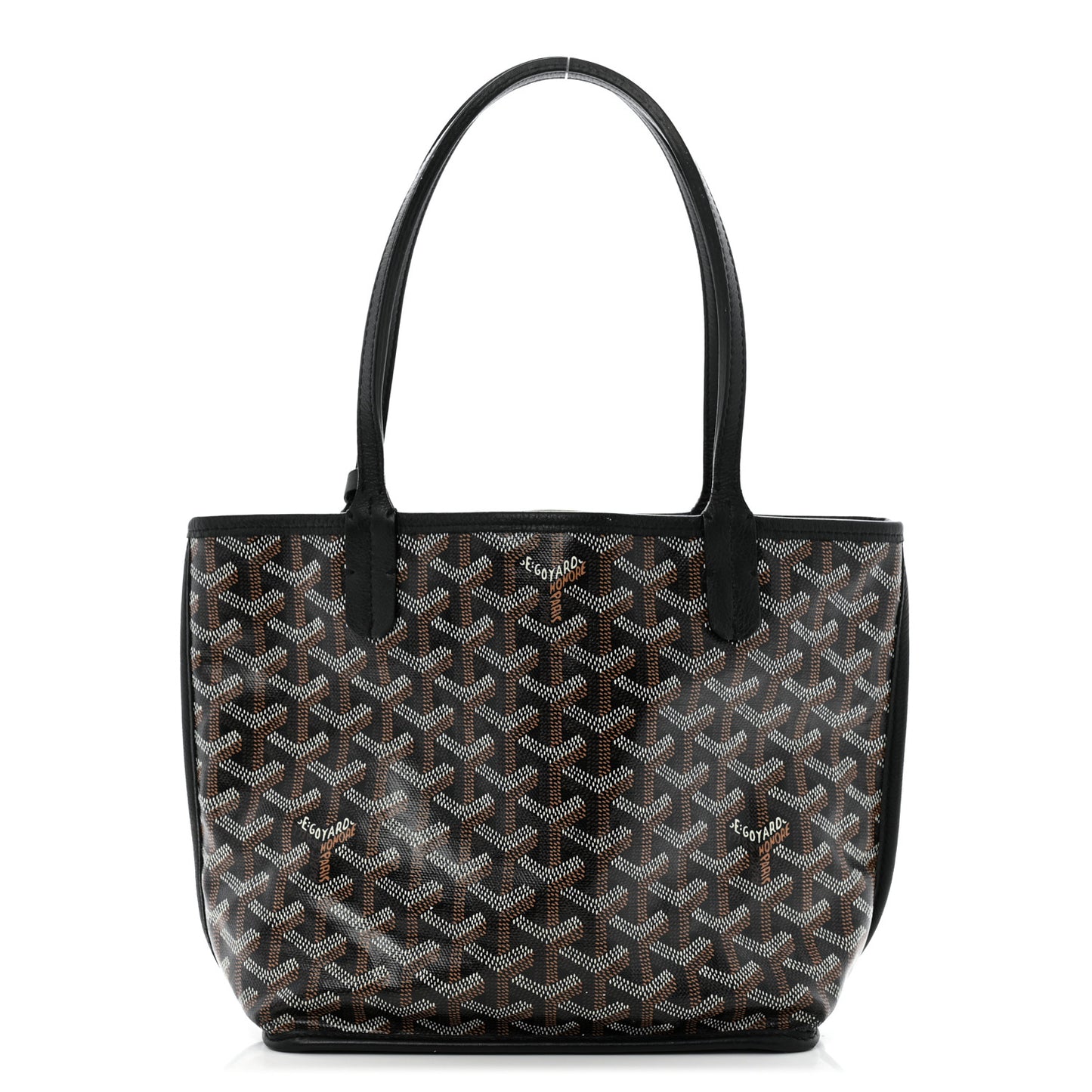 Goyardine Reversible Mini Anjou Black