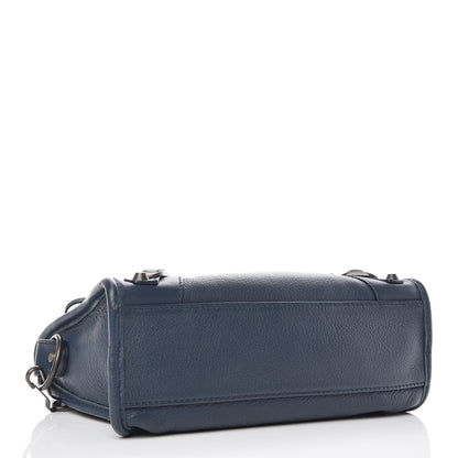 Balenciaga Calfskin Classic Hardware Mini City Bleu Nuit Dark Sea 5 of 11