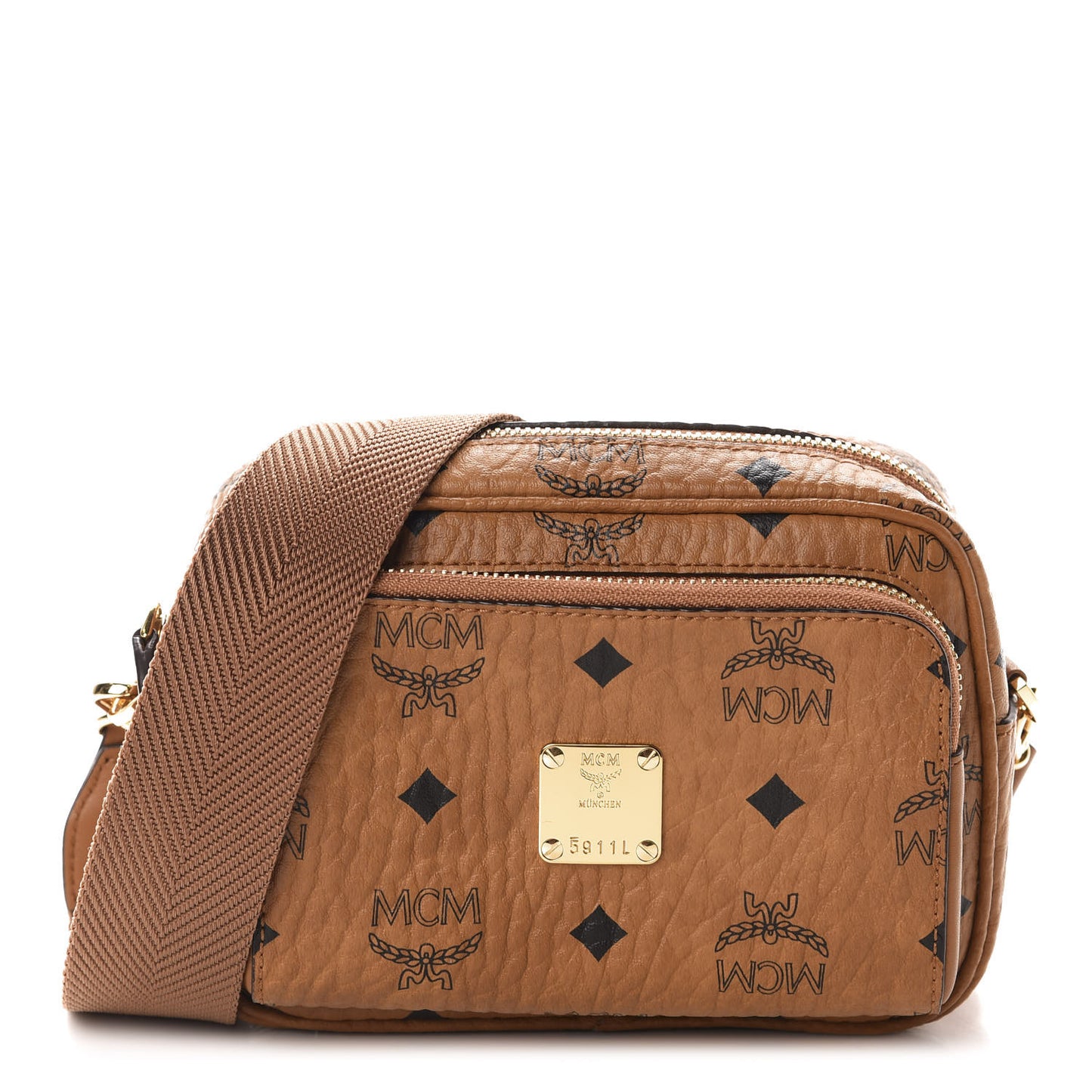 Visetos Klassik Crossbody Bag Cognac