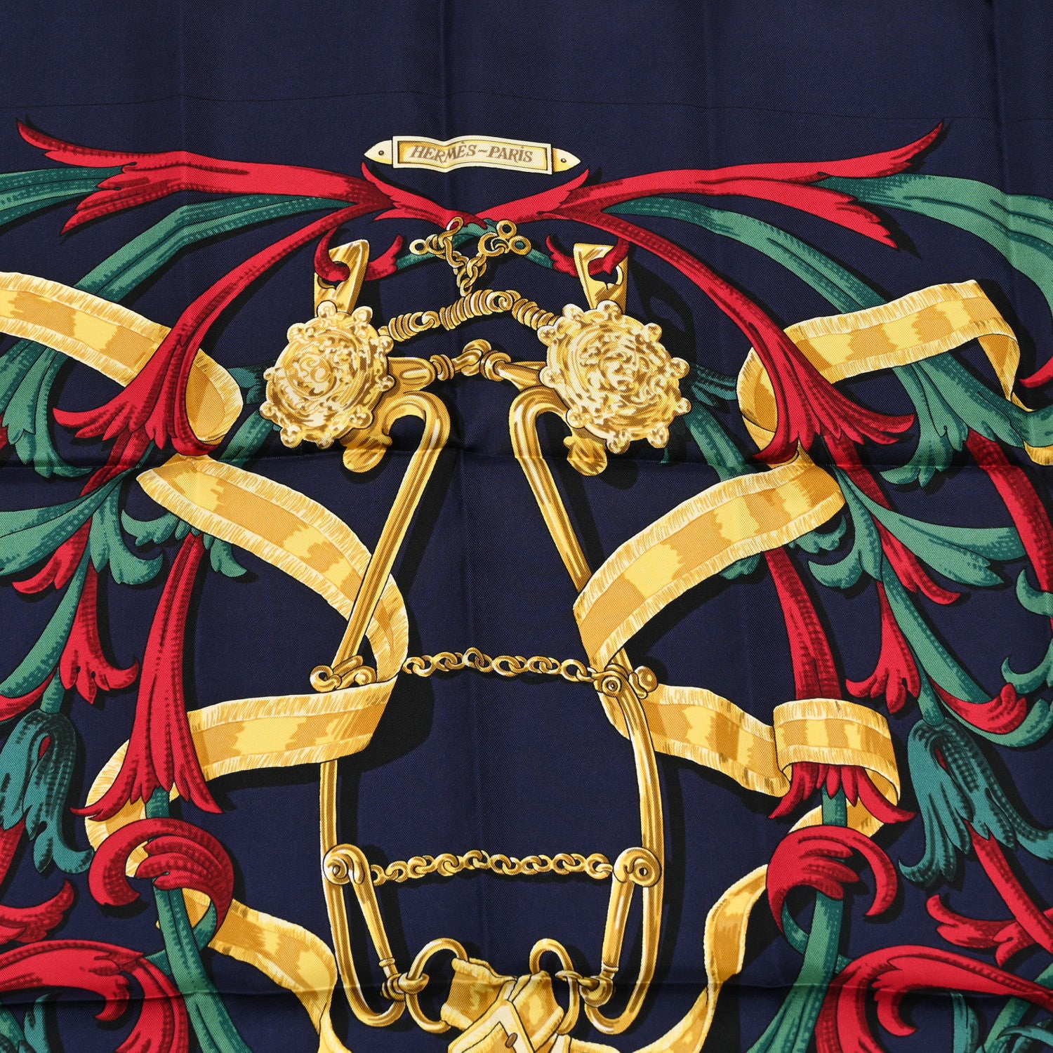 Hermes Silk Le Mors A La Conetable Scarf 90 2 of 5