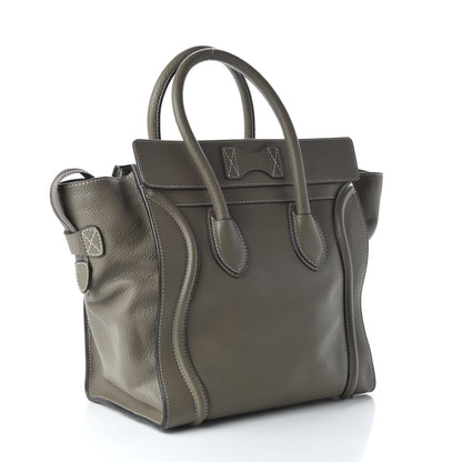 Celine Pebbled Calfskin Mini Luggage Souris 3 of 9