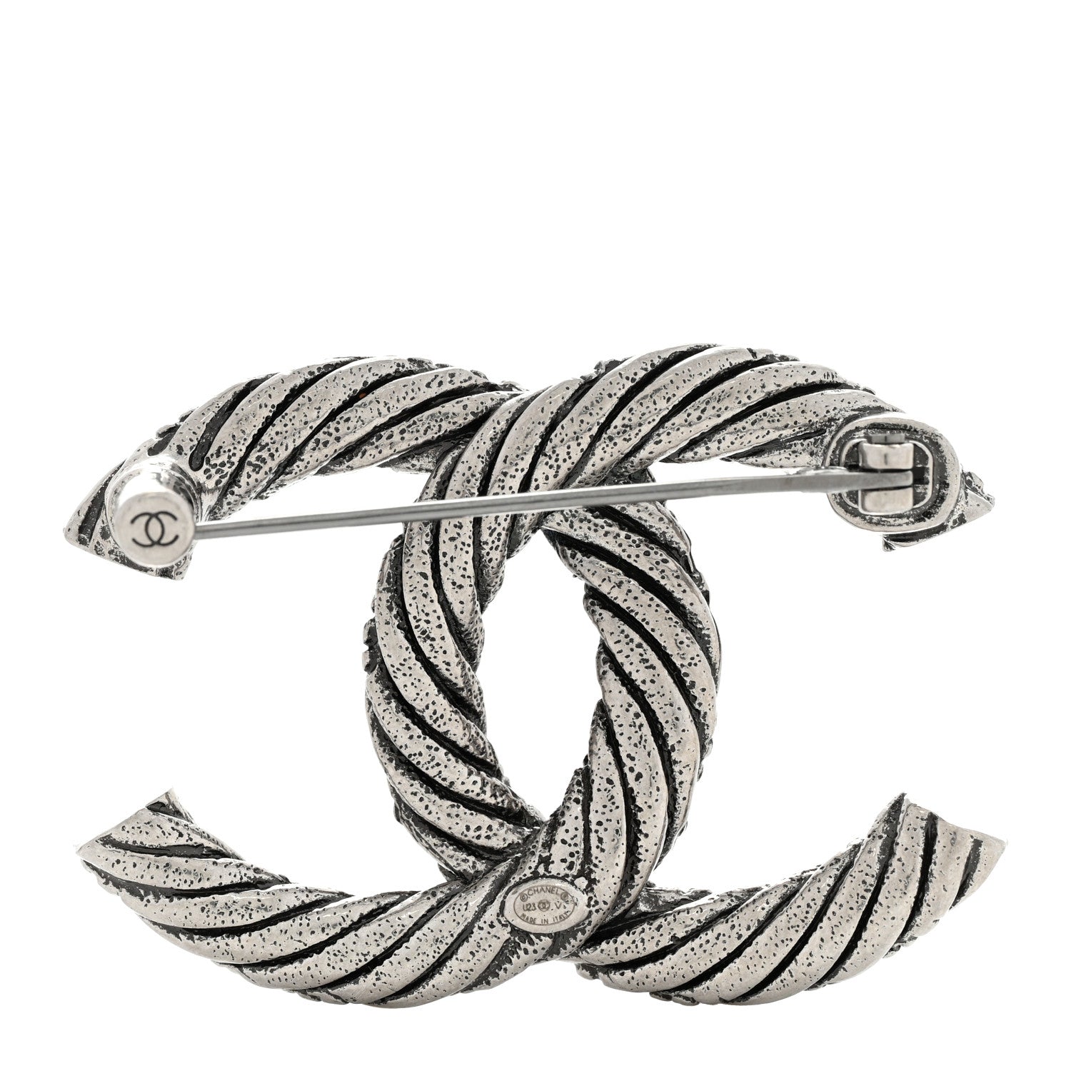Chanel Ruthenium Twisted CC Brooch 3 of 4