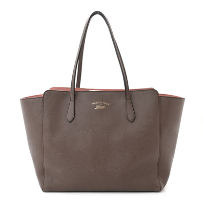 Gucci Dollar Calfskin Medium Swing Tote Grey Field Soft Pink 1 of 11