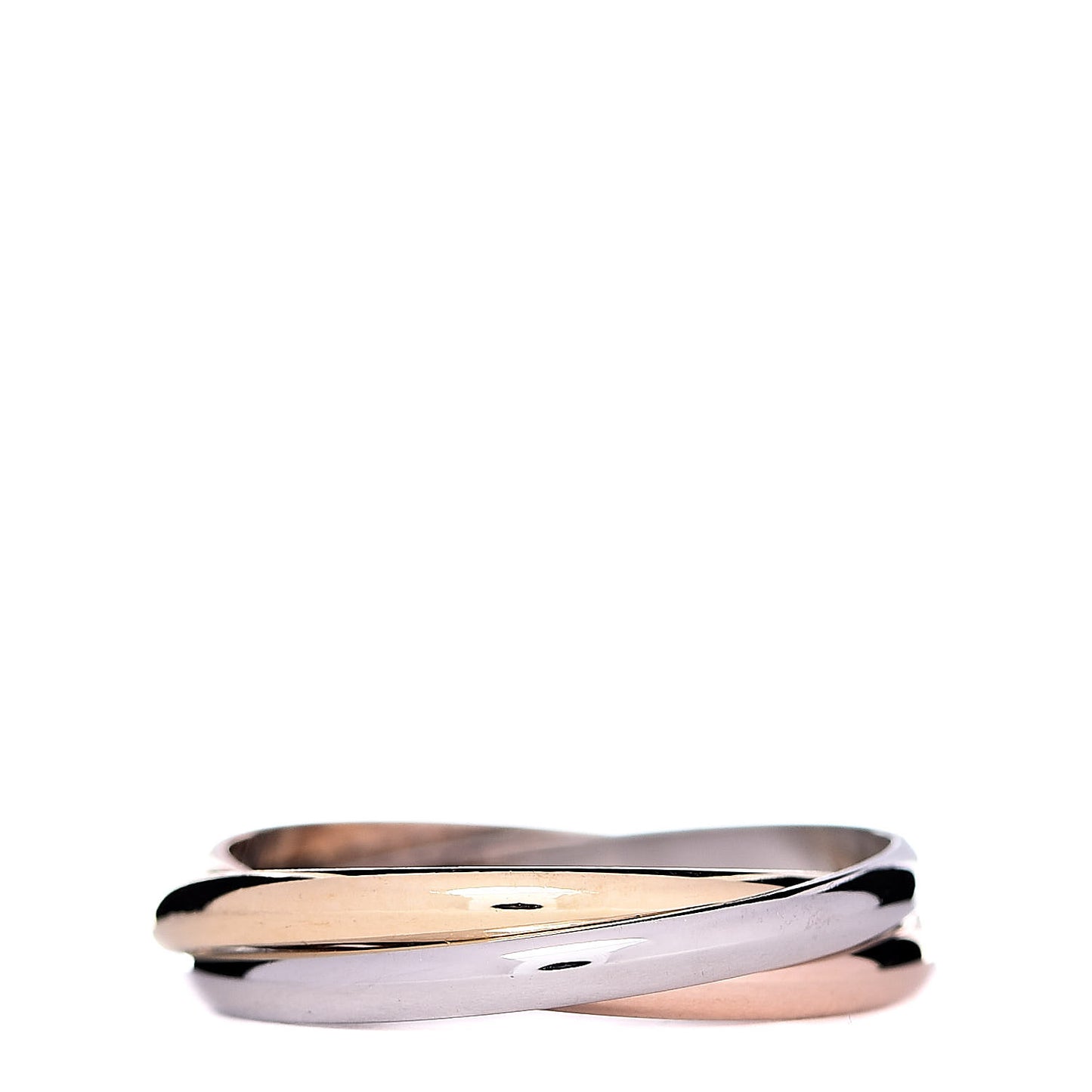 18K Pink Yellow White Gold Small Les Must De Trinity Ring 54 6.75