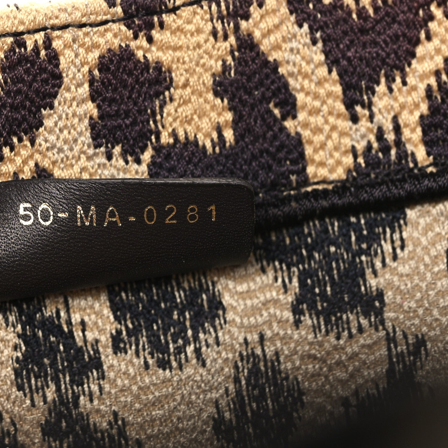 Christian Dior Canvas Mizza Embroidered Large Leopard Book Tote Beige 7 of 12