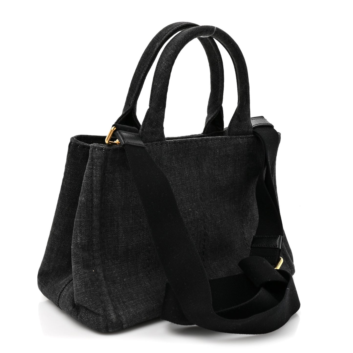 Denim Small Logo Tote Black
