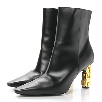 Givenchy Calfskin G Cube Heel Ankle Boots 41 Black 3 of 8