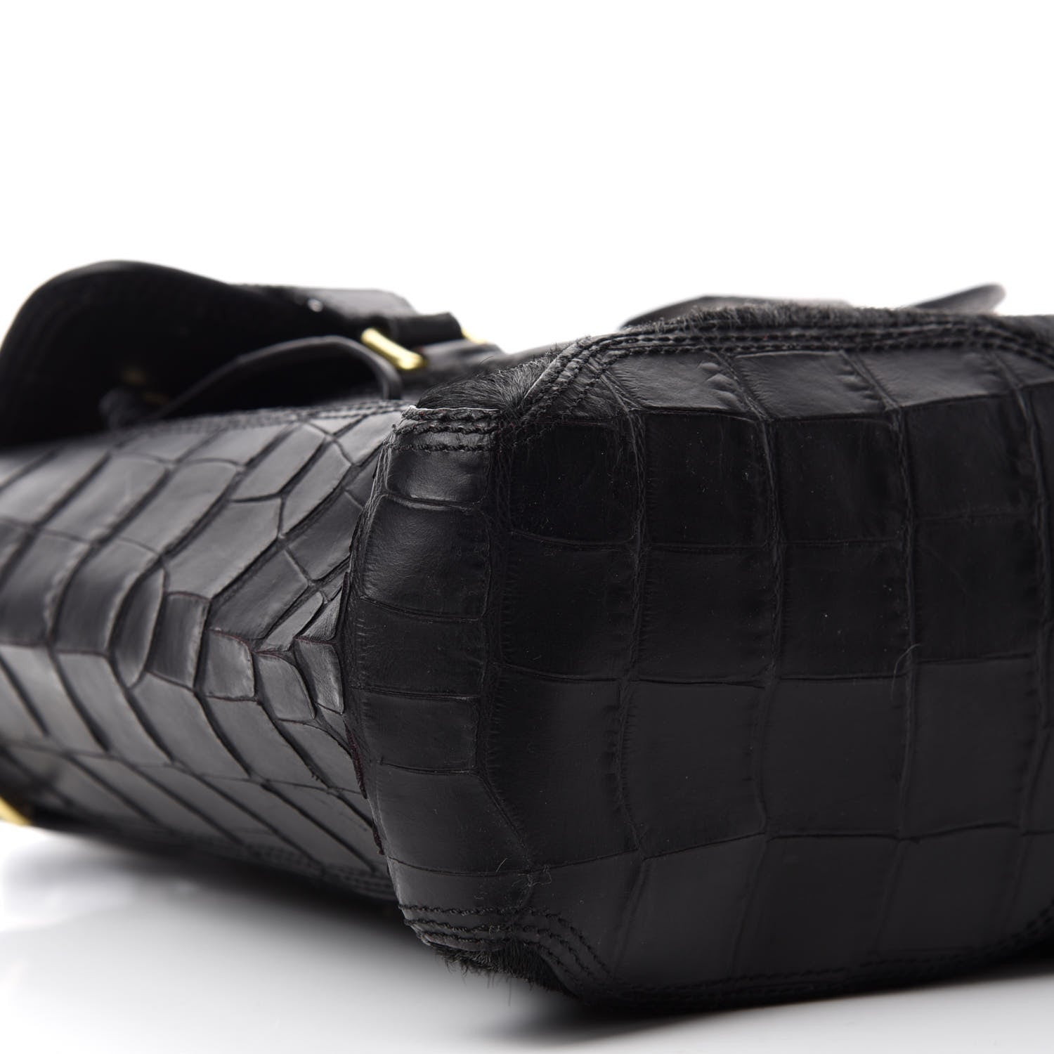 3.1 Phillip Lim 3.1 Calf Hair Calfskin Crocodile Embossed Medium Pashli Satchel Antique Red Black 6 of 12