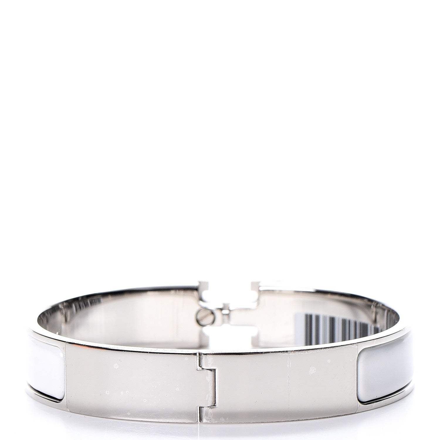 Hermes Enamel Narrow Clic Clac H Bracelet GM White 3 of 5