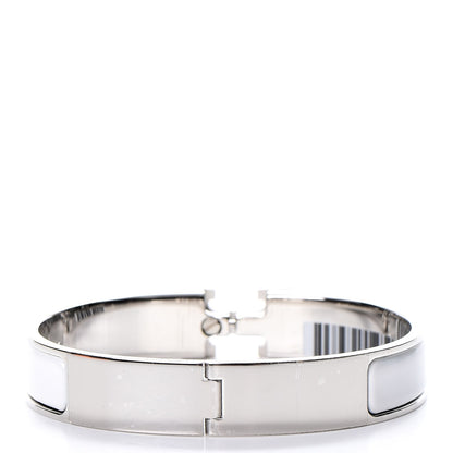 Hermes Enamel Narrow Clic Clac H Bracelet GM White 3 of 5