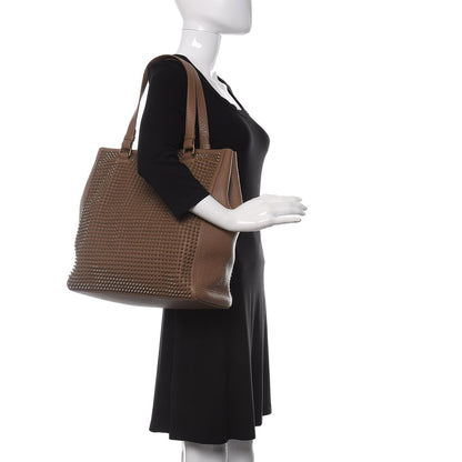 Christian Louboutin Calfskin Panettone Spiked Shopper Tote Nude 2 of 12