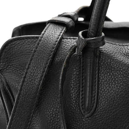 Alexander McQueen Pebbled Calfskin Small Skull Padlock Zip Around Tote Black 15 of 15