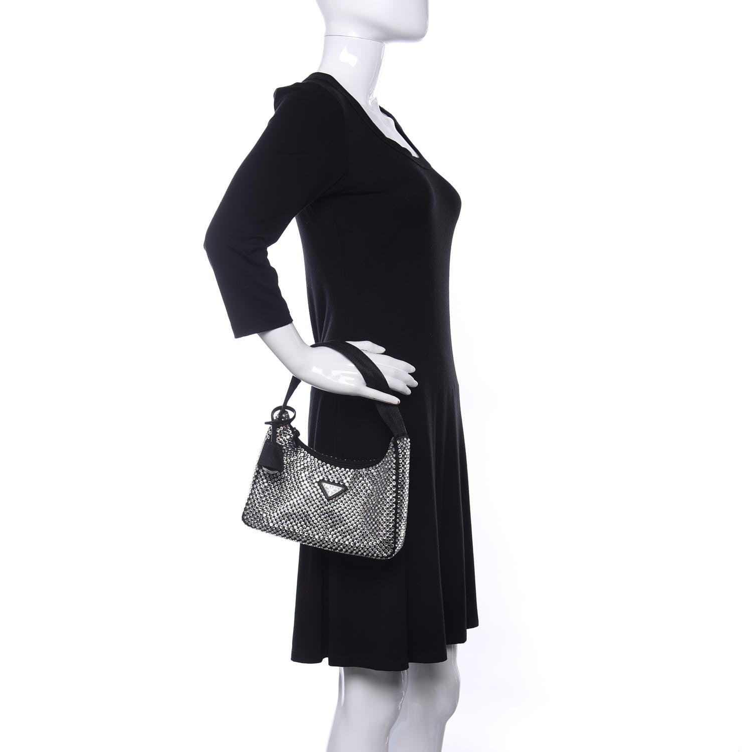 Prada Satin Crystal Mini Re-Edition 2000 Bag Cristal 2 of 8