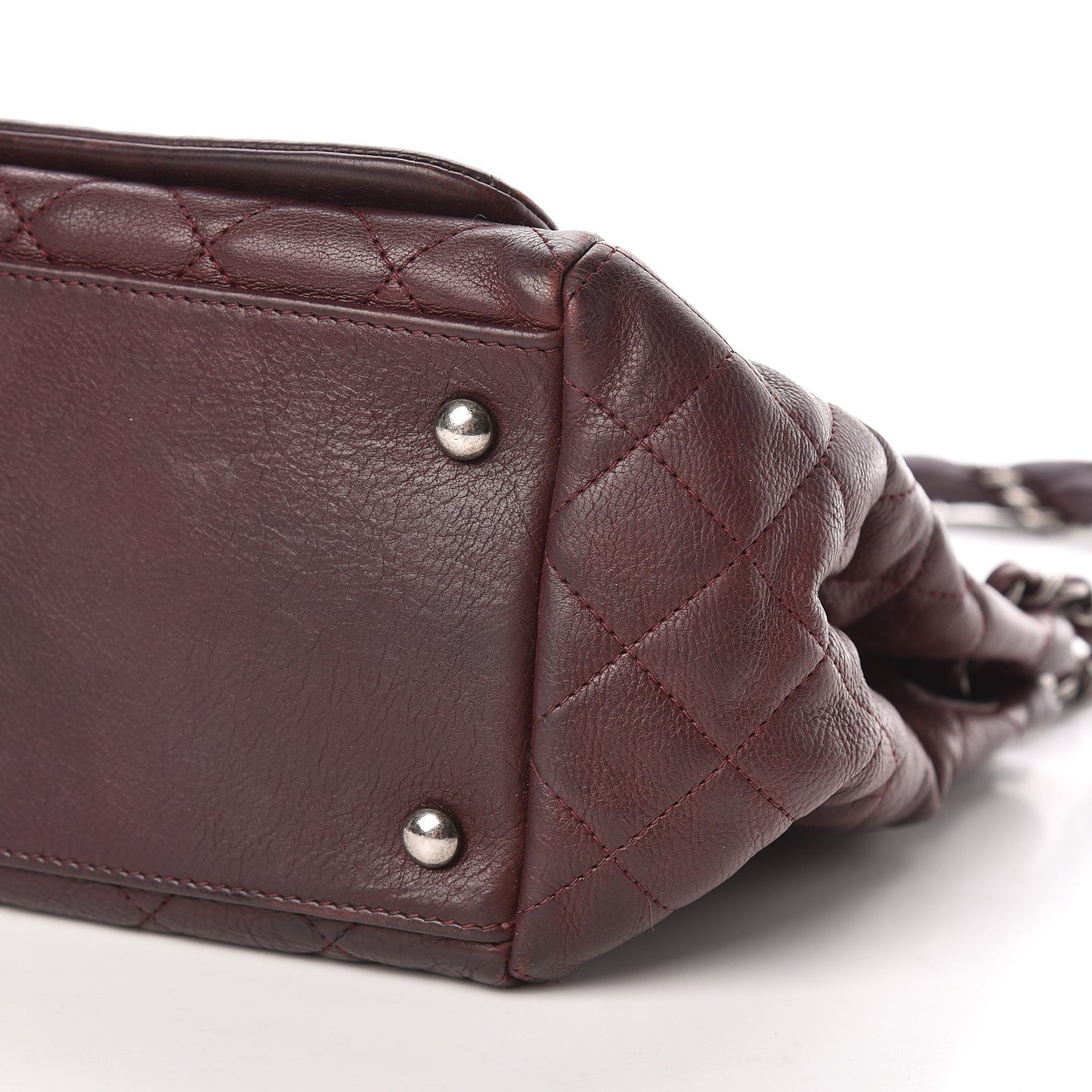 Calfskin Quilted Istanbul Accordion Flap Burgundy