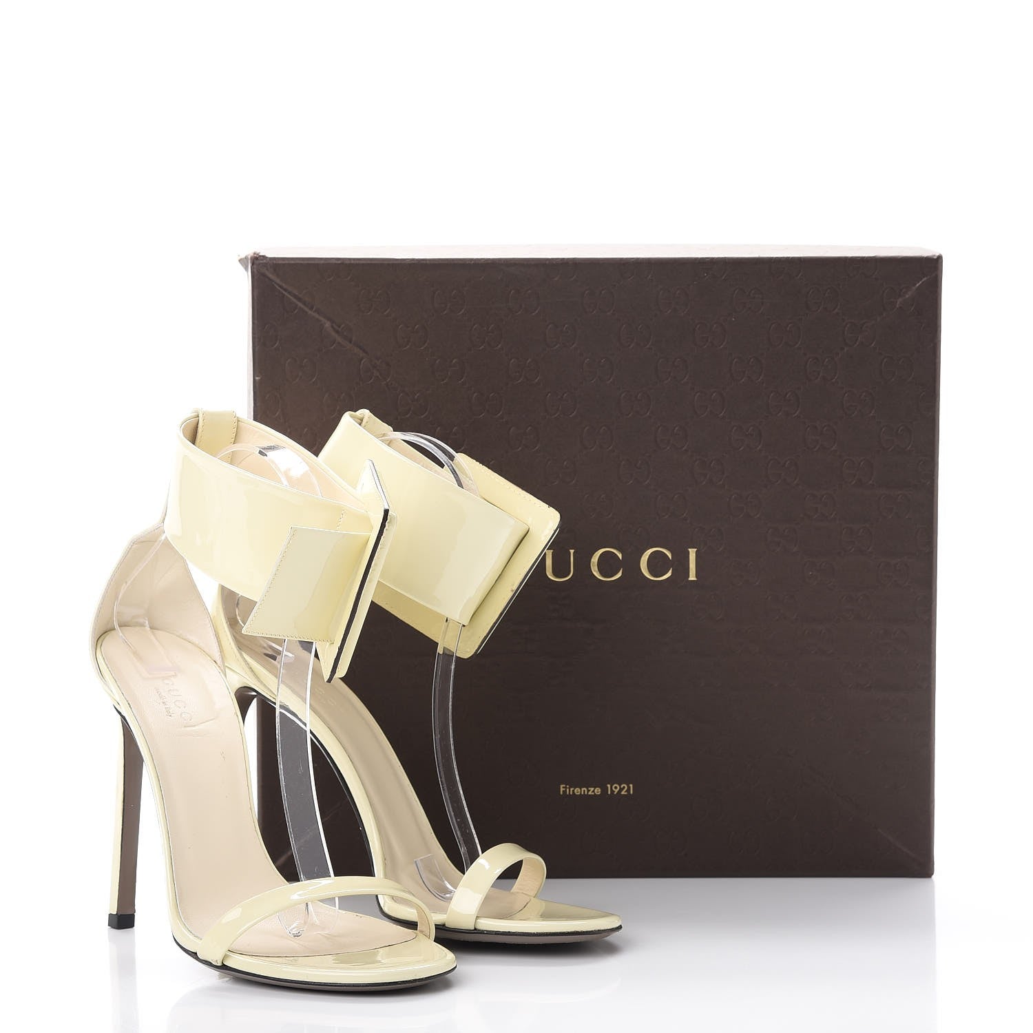 Gucci Patent Victorie Sandals 38 White 13 of 13