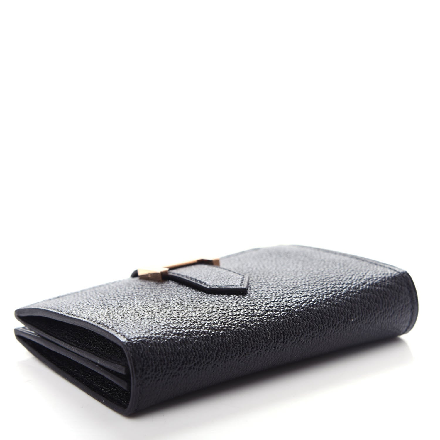 Hermes Chevre Mysore Bearn Card Holder Wallet Black 4 of 7