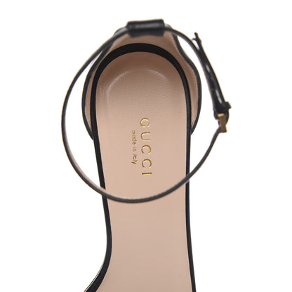 Gucci Calfskin Grosgrain Sylvie Sandals 38 Black 6 of 8