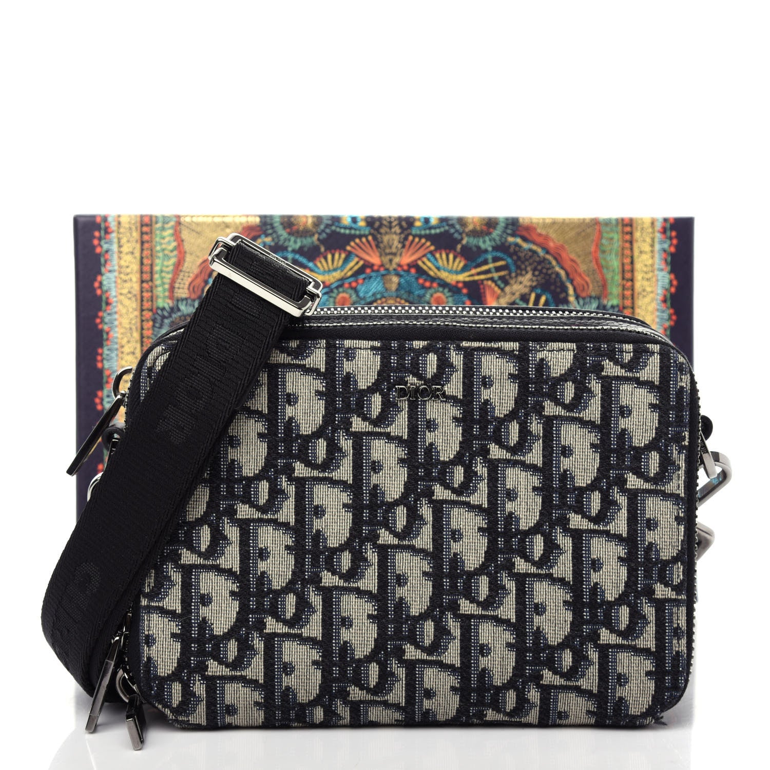Christian Dior Oblique Pouch Navy Blue 12 of 12
