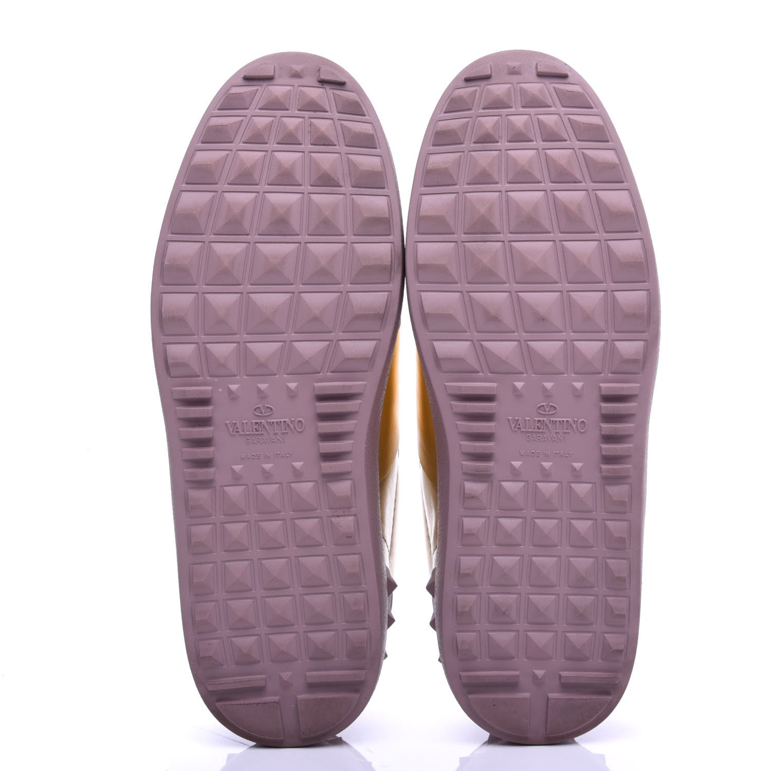 Valentino Garavani Metallic Calfskin Rockstud Open Sneakers 36.5 Silver Gold Pink 6 of 10
