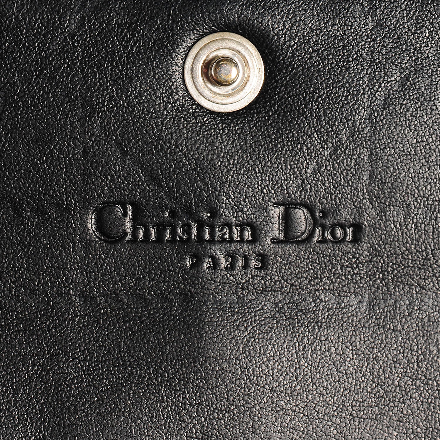 Christian Dior Patent Cannage Rendez-vous Chain Wallet Black 6 of 9