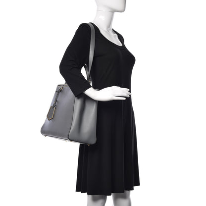Fendi Vitello Elite Flamingo Regular 2Jours Tote Grigio Grigio Chiaro 2 of 9
