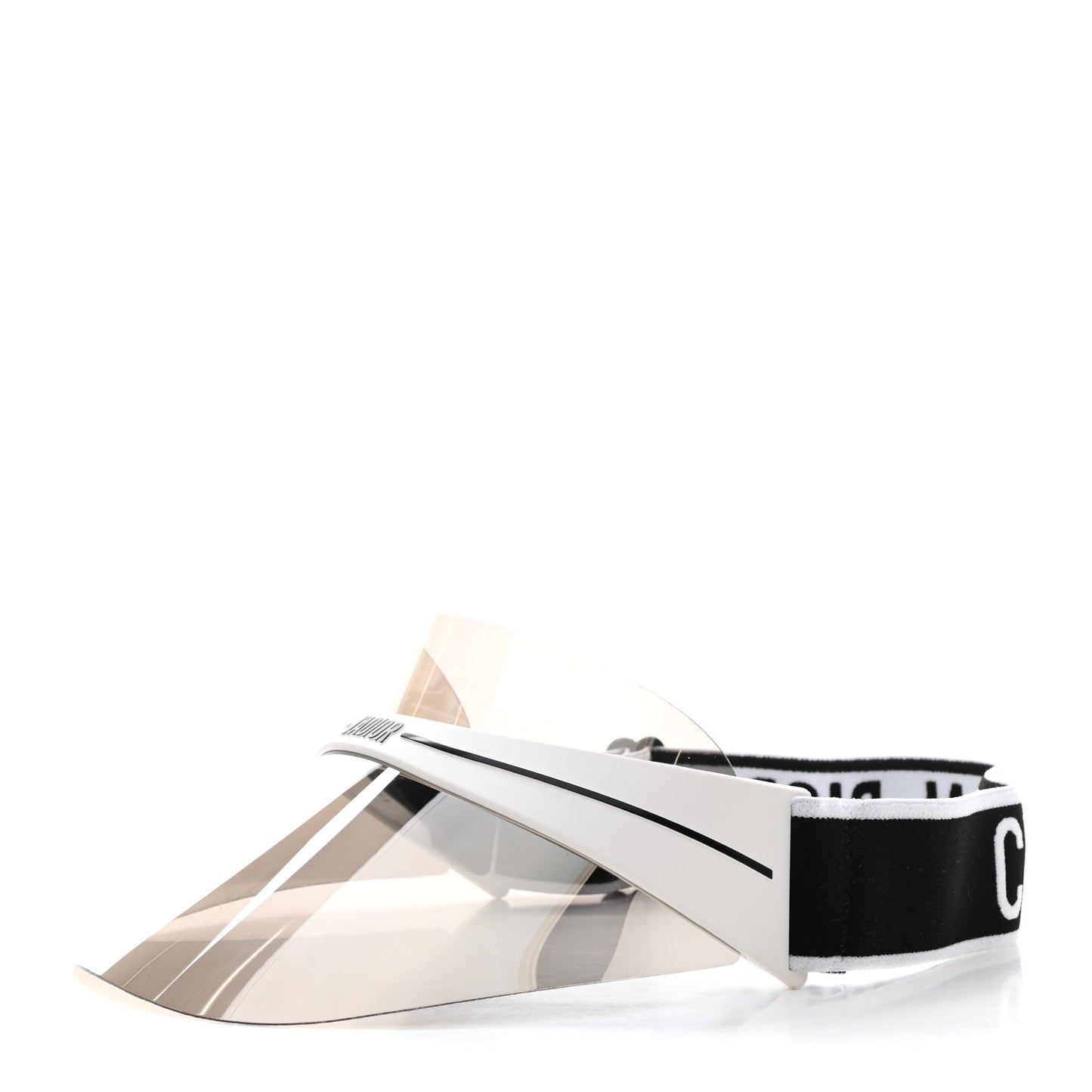 Mirrored DiorClub1 Sun Visor White Black
