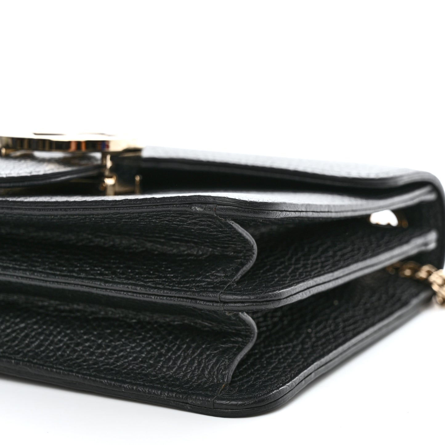 Dollar Calfskin Small Interlocking G Shoulder Bag Black