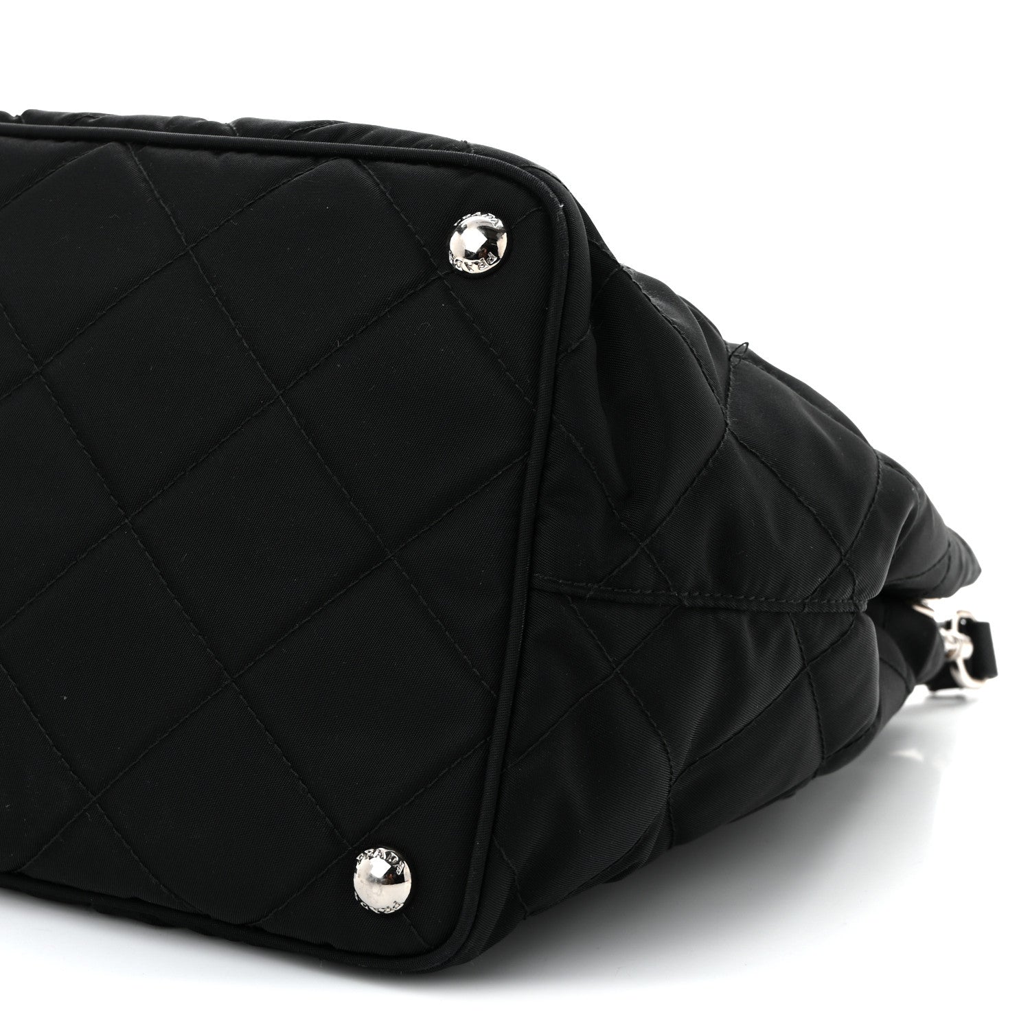 Prada Nylon Tessuto Impuntu Quilted Tote Black 10 of 10