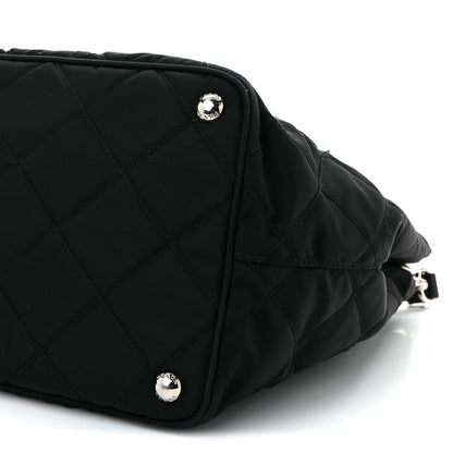 Prada Nylon Tessuto Impuntu Quilted Tote Black 10 of 10