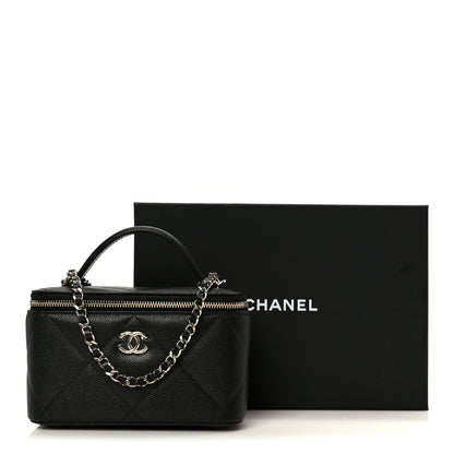 Chanel Caviar Quilted Top Handle Long Vanity Black 12 of 12