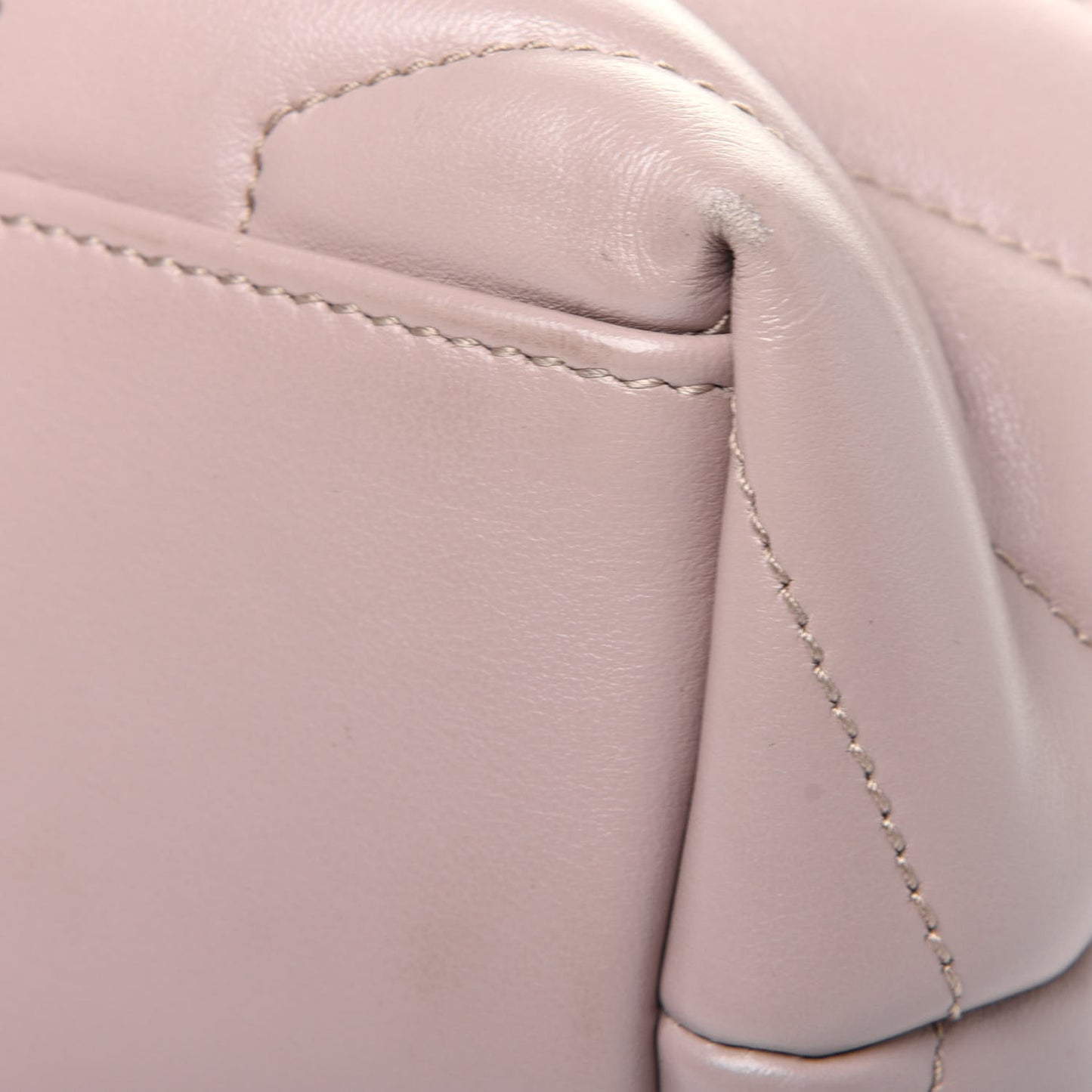 Calfskin Y Quilted Monogram Medium Loulou Chain Satchel Light Natural