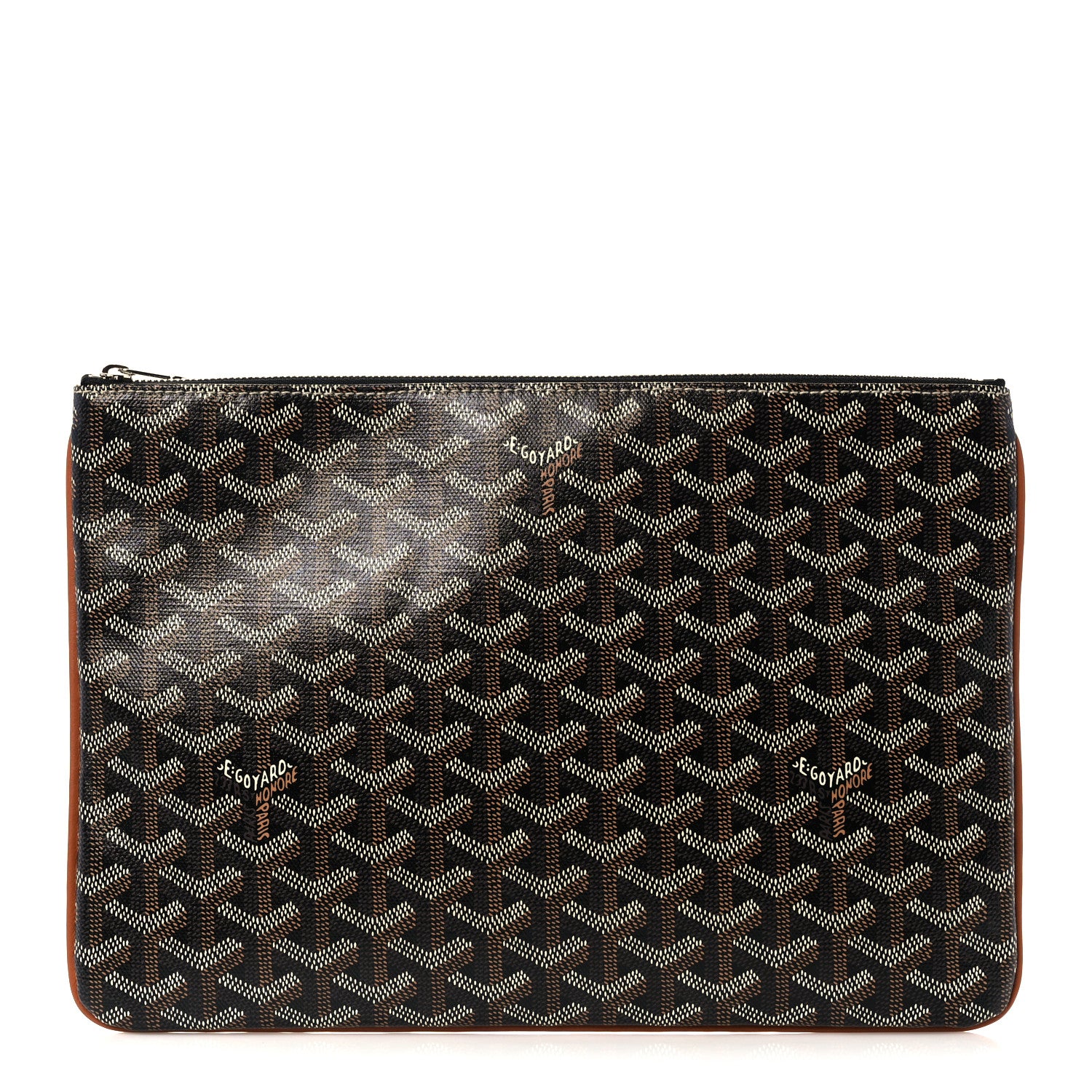 Goyard Goyardine Senat Pochette MM Black Gold 1 of 9