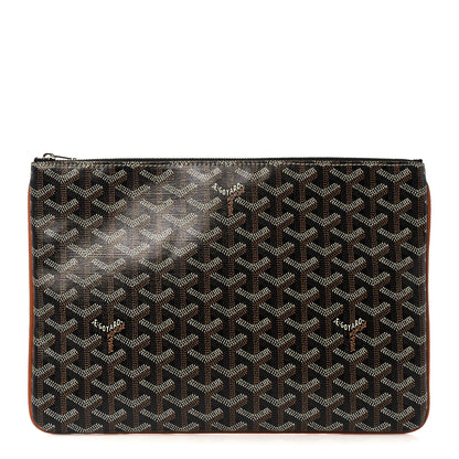 Goyard Goyardine Senat Pochette MM Black Gold 1 of 9