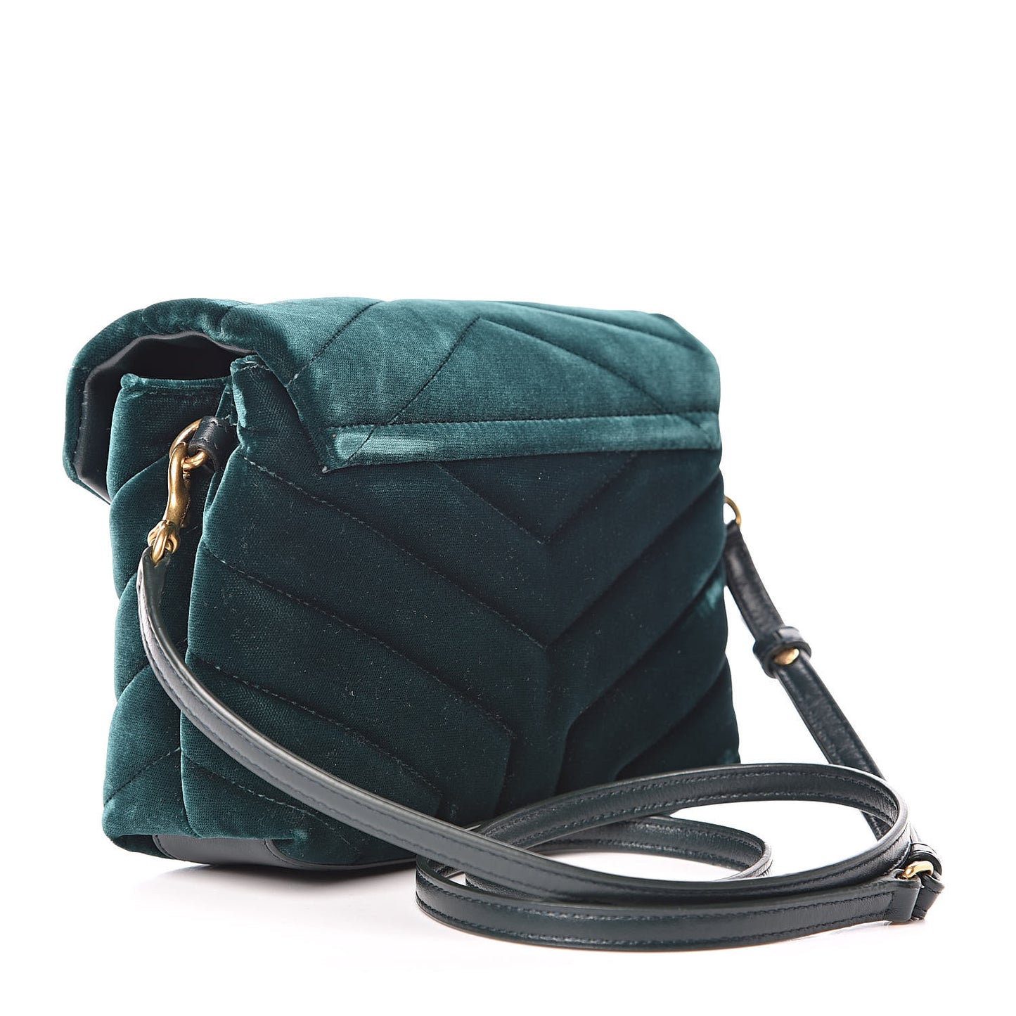 Velvet Y Quilted Monogram Toy Loulou Chain Satchel Dark Ottanio