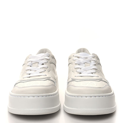 Gucci Calfskin GG Tennis Embossed Perforated Womens Platform 55mm Sneakers 36.5 Great White 2 of 7