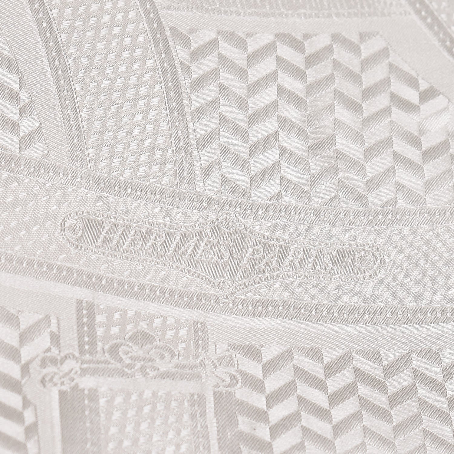 Hermes Silk Cavalcadour Maxi Twilly White 4 of 4