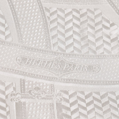 Hermes Silk Cavalcadour Maxi Twilly White 4 of 4