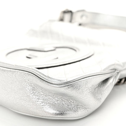 Gucci Sakai Be Green Calfskin Diagonal Stitched Small Blondie Tote Silver 10 of 10