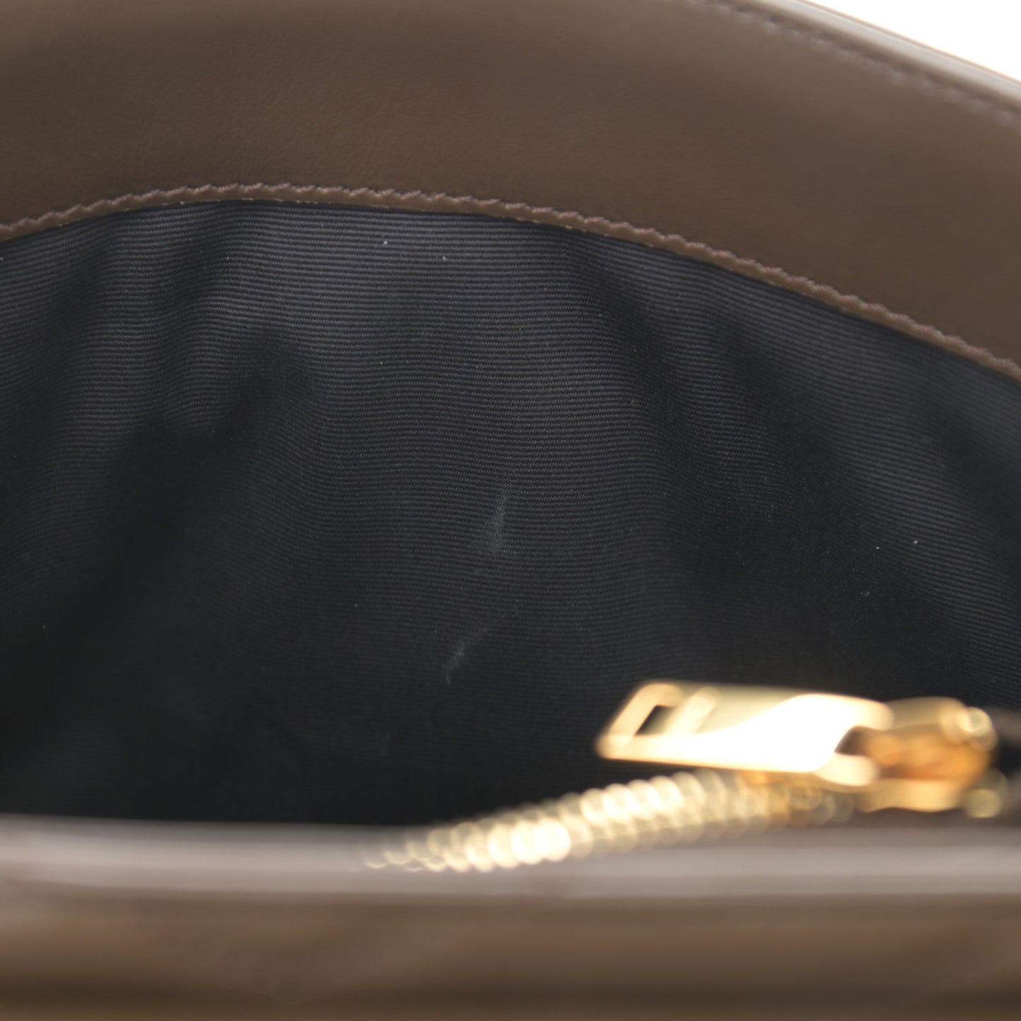 Calfskin Y Quilted Monogram Small Loulou Chain Satchel Taupe