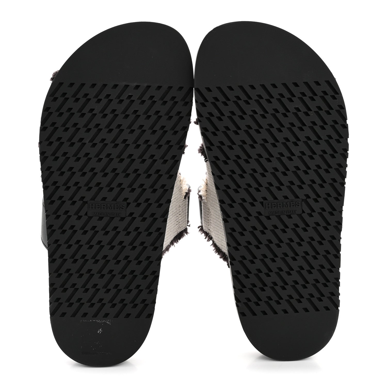 Hermes Techno Fringed H Canvas Caflskin Womens Chypre Sandals 36.5 Prunoir Black 6 of 10