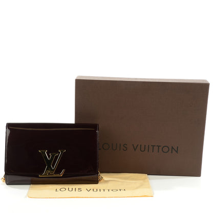 Louis Vuitton Patent Calfskin Chain Louise GM Amarante 5 of 8