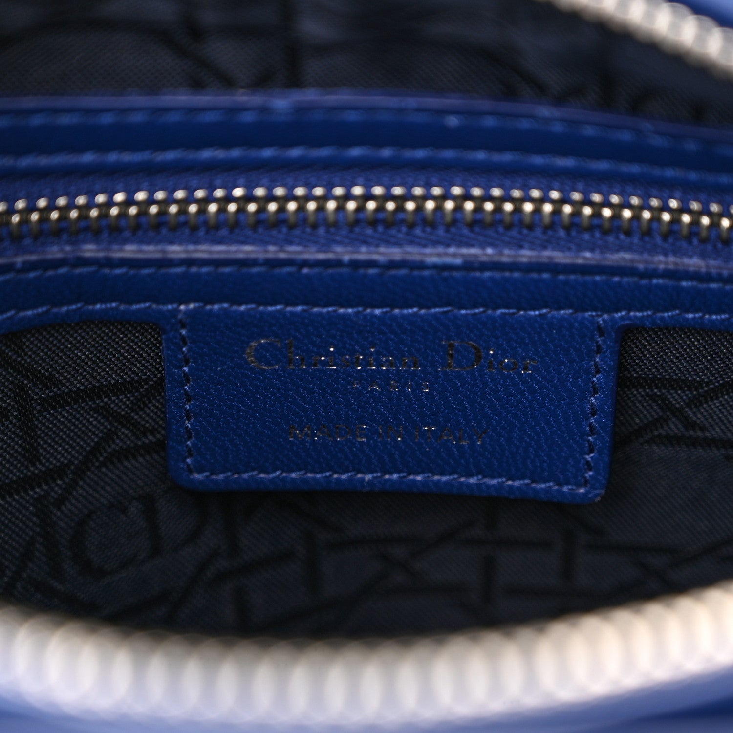 Christian Dior Lambskin Cannage Medium Lady Dior Blue 6 of 11