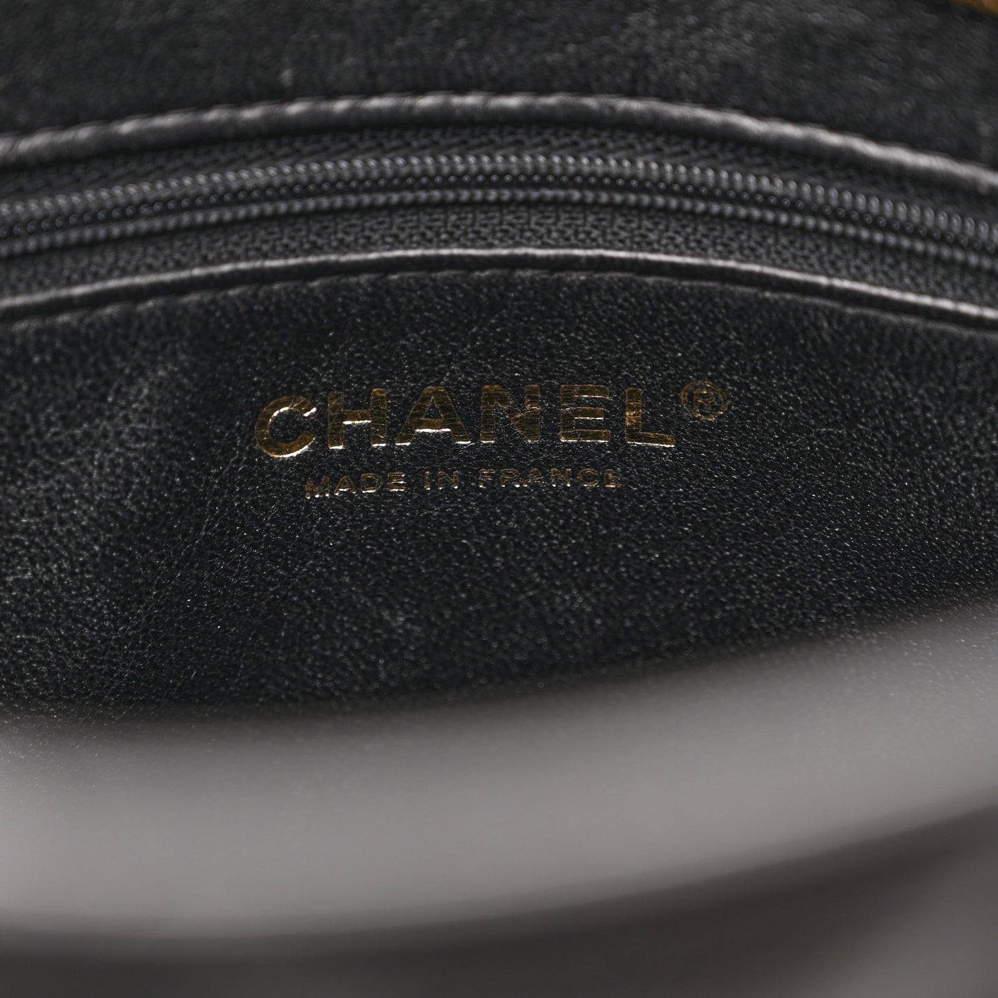 Caviar Quilted Medallion Tote Black