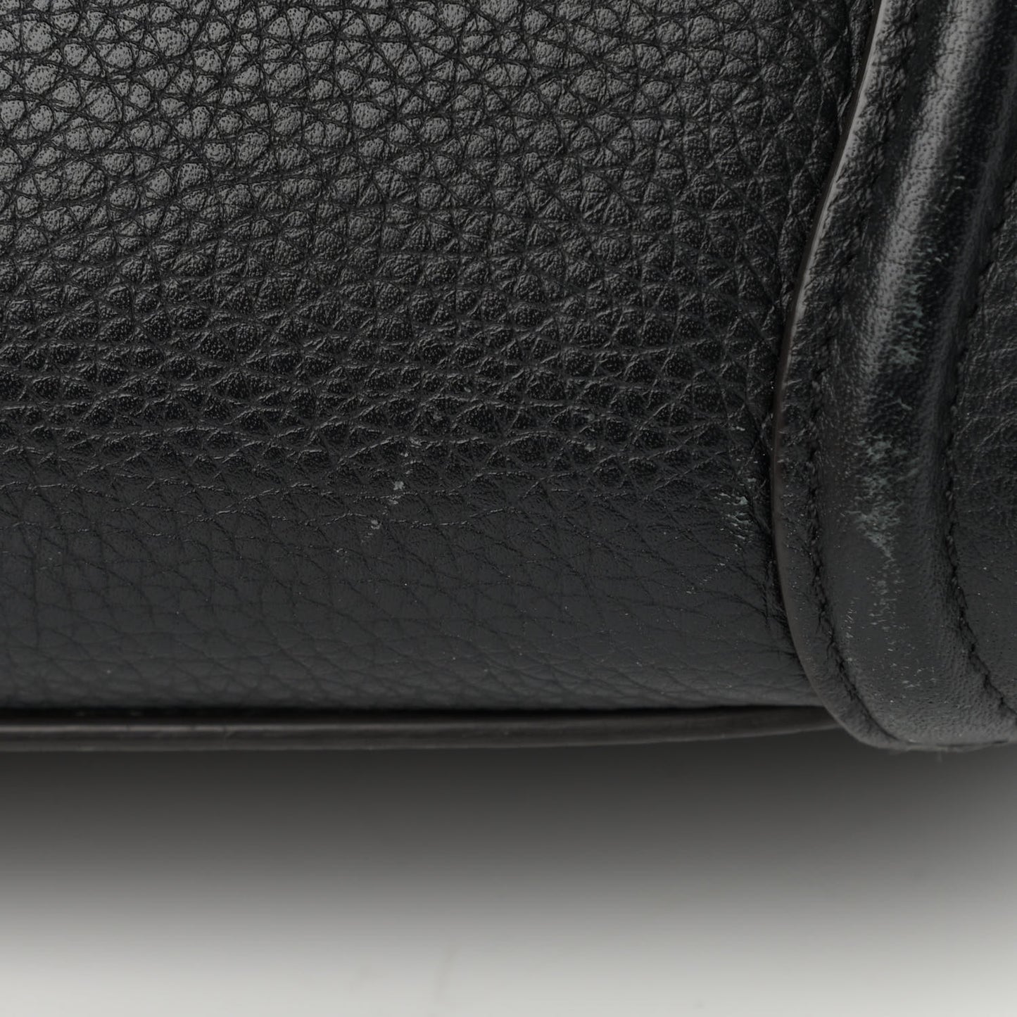 Drummed Calfskin Nano Luggage Black
