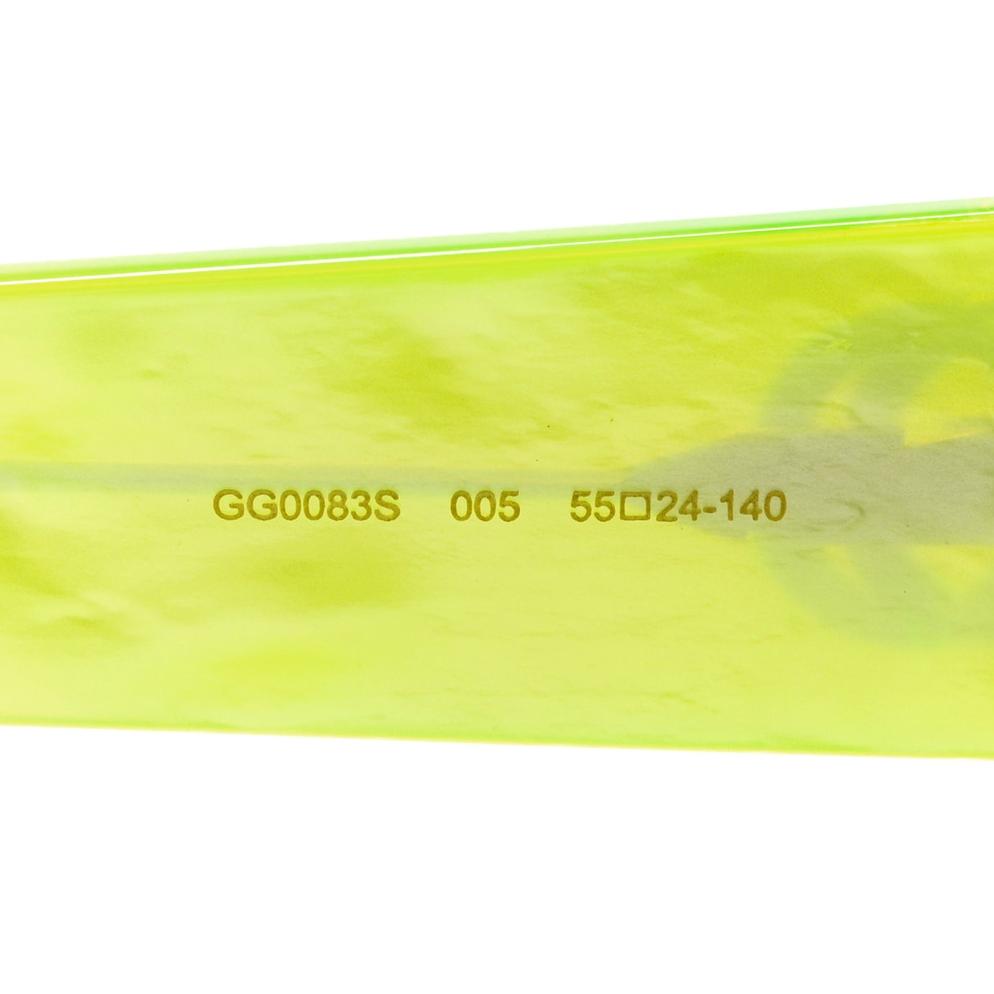 Acetate Square Frame Sunglasses GG0083S Neon Green