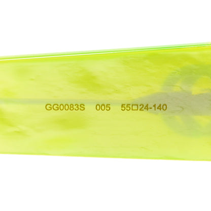 Gucci Acetate Square Frame Sunglasses GG0083S Neon Green 6 of 9