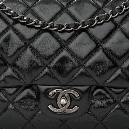Chanel Glazed Calfskin Quilted Large Coco Soft Flap Black 8 of 10